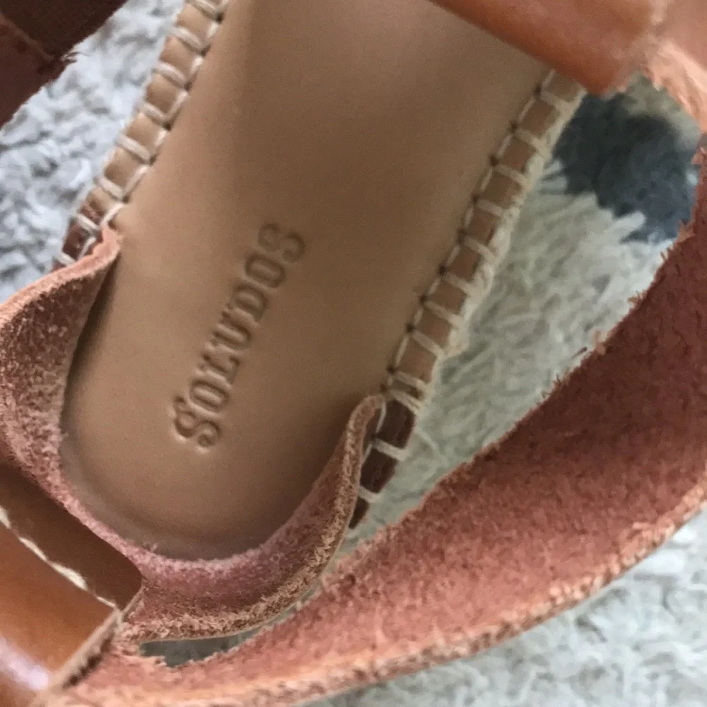 Soludos espadrille platform sandal tan leather size 7 - Picture 7 of 7